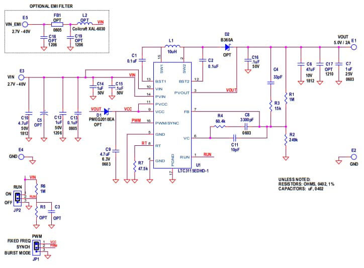 Schematic - Analog Devices Inc. LTC3115-1 Demo Board DC1687B